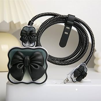 Black Bow Charger Protector
