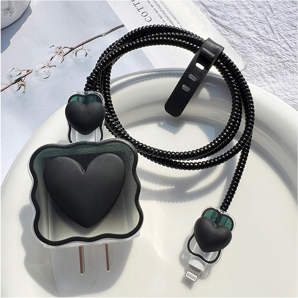 Black Heart Charger Protector